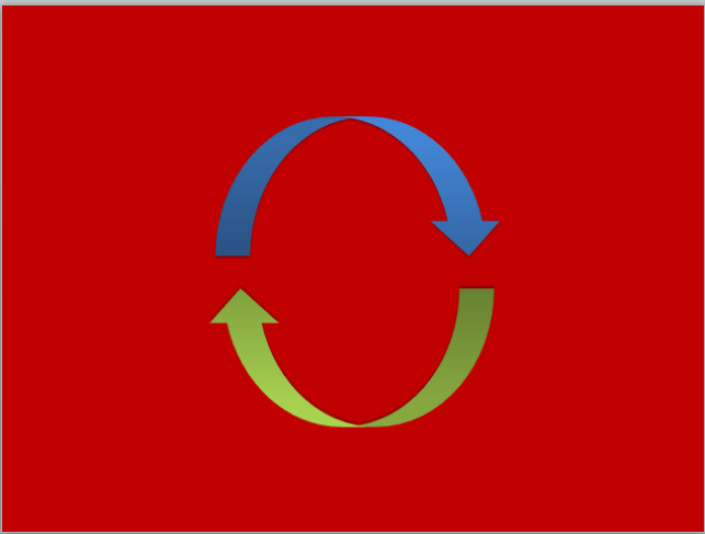 設計理念 背景是紅色 加上藍綠的箭頭_簡單敘述只知道輪替卻不懂得融合的現況
